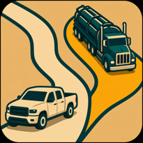 Pickup and heavy truck following vehicle-specific routes